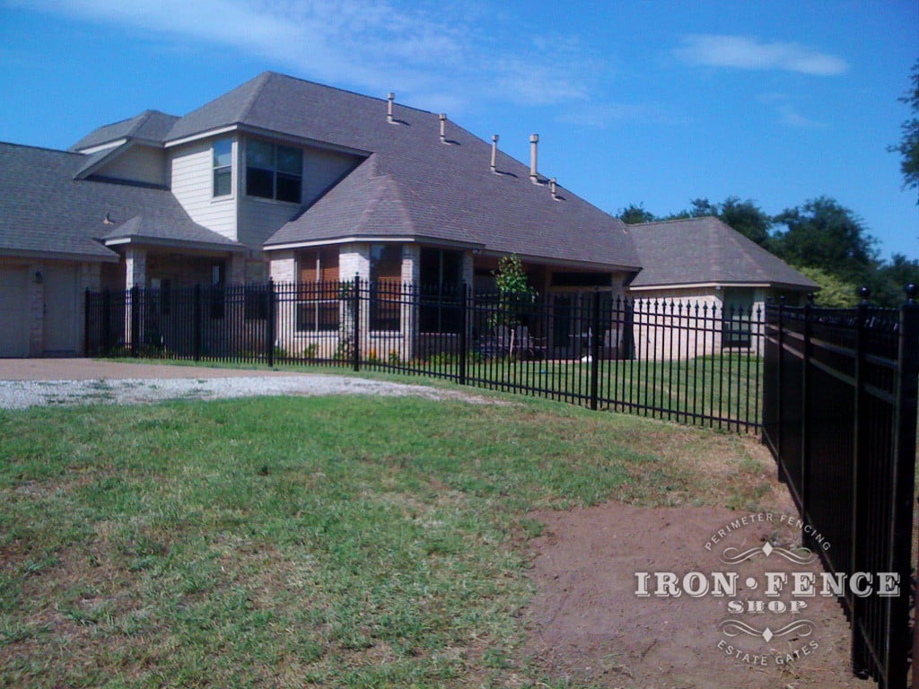 5ft Aluminum Fence Racked to Follow Grade