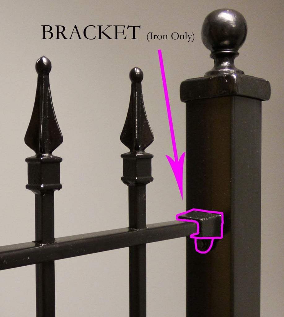 Iron Fence Bracket Component