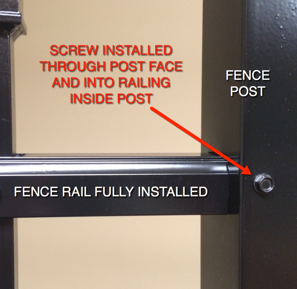 Aluminum Fence Final Installation with Self-Tapping Screw.  It's That Easy!