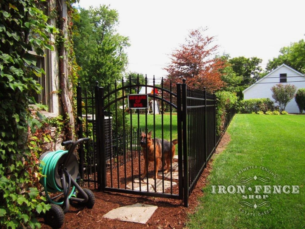 5ft Tall Aluminum Fence and Arched Gate