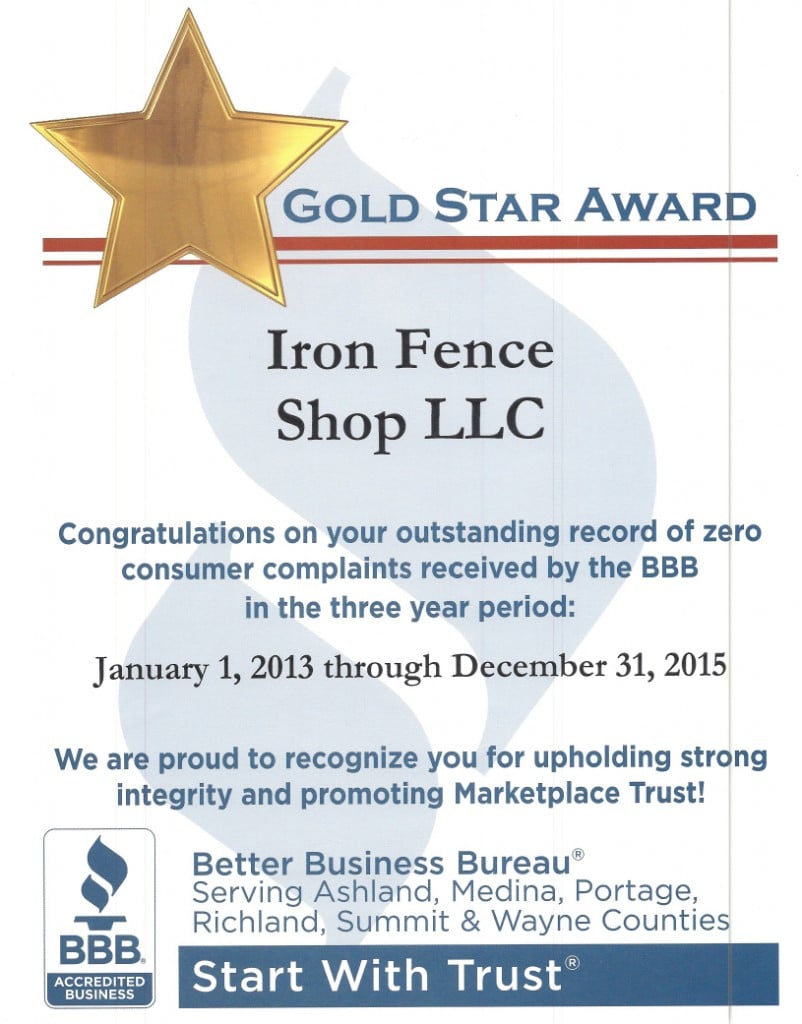 Another 3 perfect years of BBB standing with our customers!