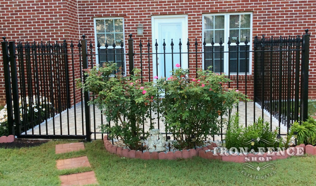 Wrought Iron Fence Around a Patio