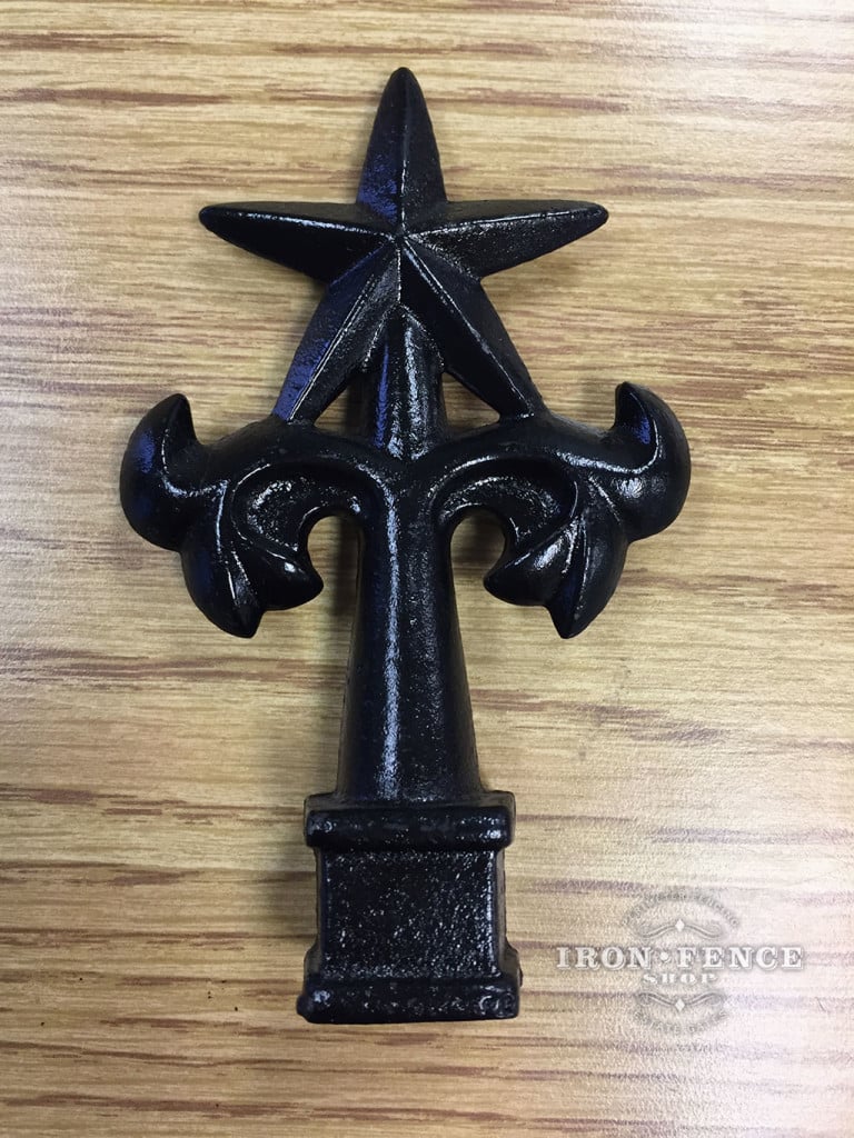 Texas Star Cast Iron Finial Tip