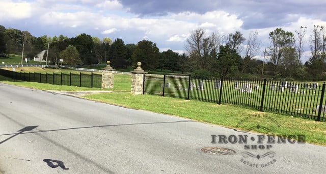Iron Fence that Replaced Cheap Vinyl Fence