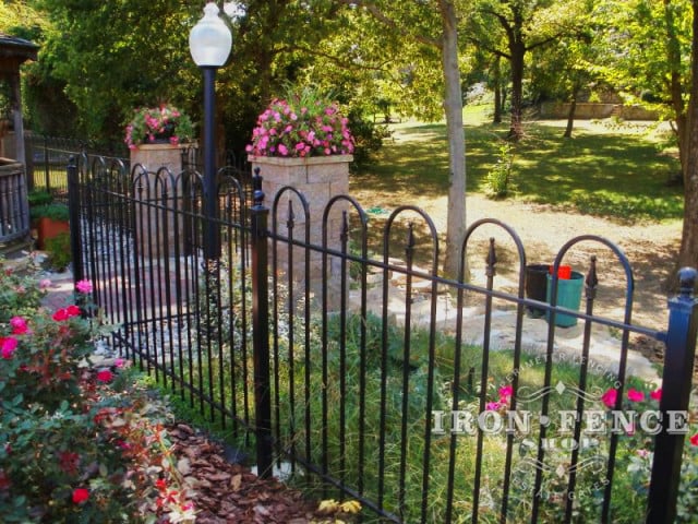Wrought Iron Hoop and Picket Fence