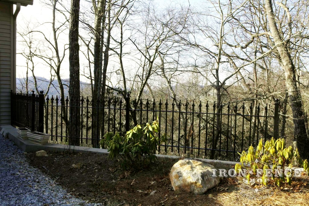 3ft Tall Signature Grade Fence Panels Used to Block a Steep Drop-off in a Decorative Way (Style #1: Classic)