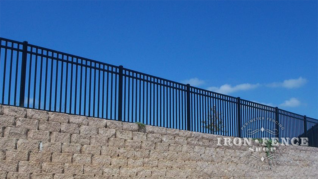 4.5ft (54in) Tall Infinity Aluminum Wall Top Fence in Signature Grade