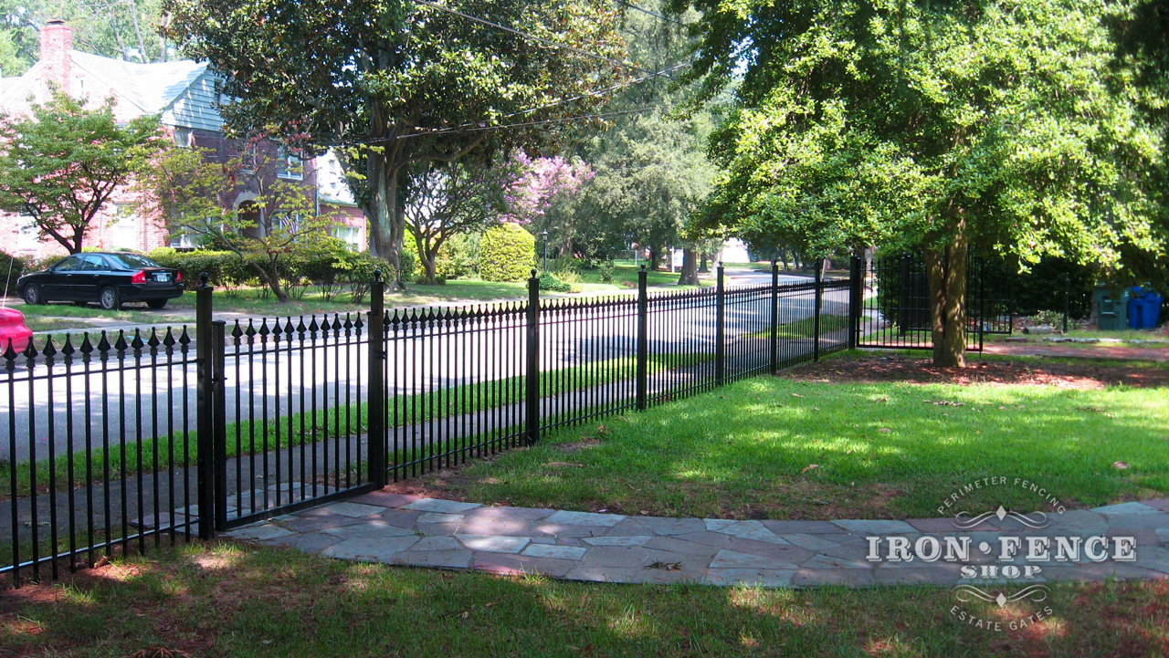 4ft Tall Signature Grade Iron Fence - Customer Installed Taller Posts for a More Unique Look (Style #1: Classic)
