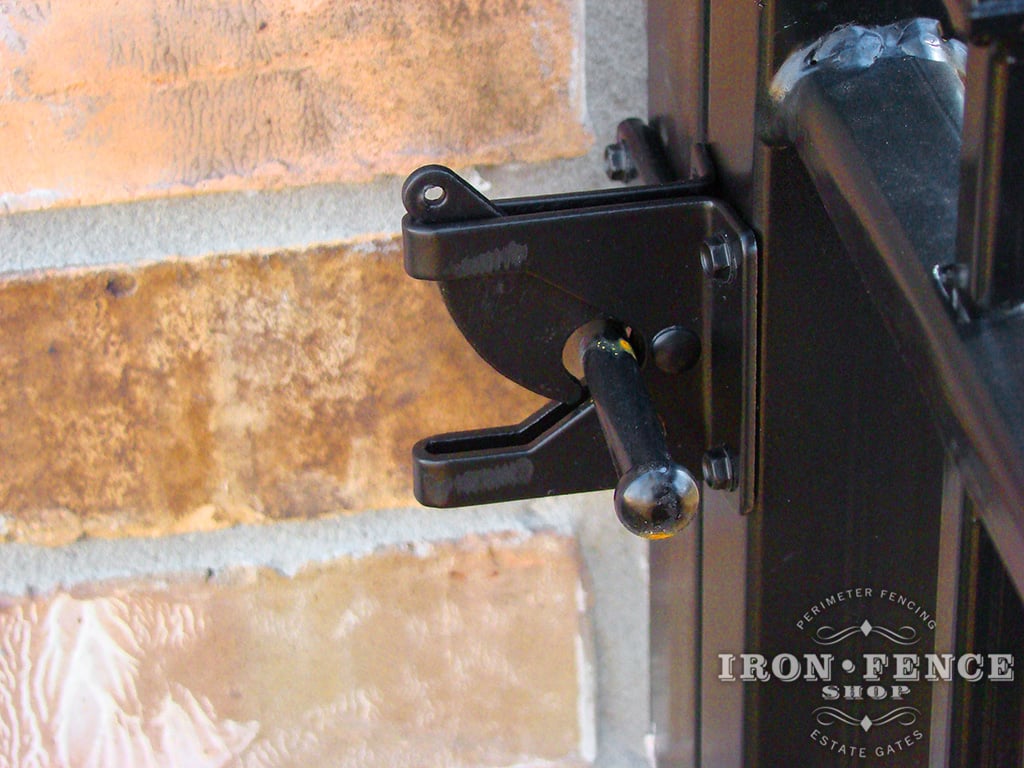 Gravity Latch on Wrought Iron Gate