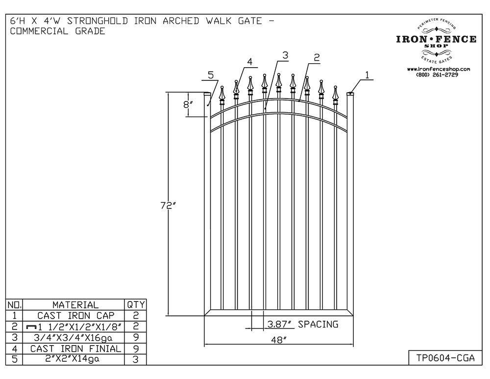 CAD Drawings and Schematics of Fence Panels and Gates