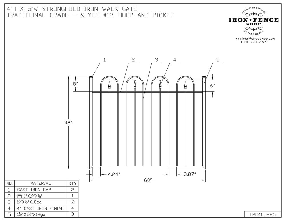 CAD Drawings and Schematics of Fence Panels and Gates
