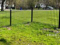 Racking Iron Fence Following a Slope - 4ft Tall Classic Traditional Grade