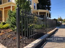 36in Tall Stronghold Iron Fence in Classic Style and Signature Grade